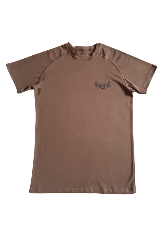 LOGO BROWN T-SHIRT